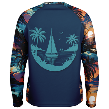 Chokefish™ Long Sleeve Every Day All Weather Trees&Boats Shirt Men's-002-Special-Edition